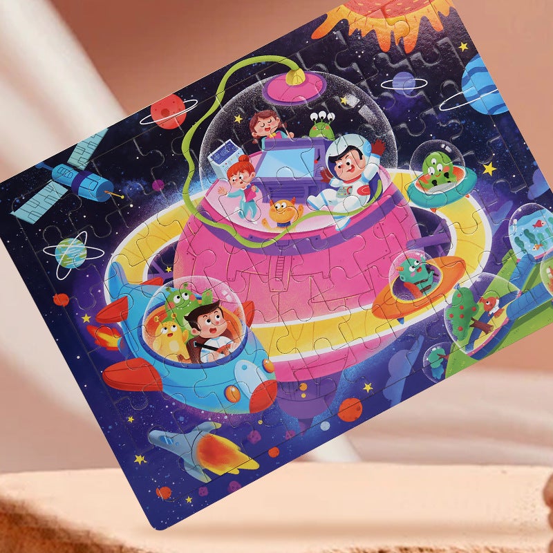 Kidsren'S Wooden 9-30--60-Piece Puzzle Kindergarten Baby Cartoon Fun Puzzle Early Education Educational Toy - Image 5